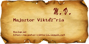 Majsztor Viktória névjegykártya